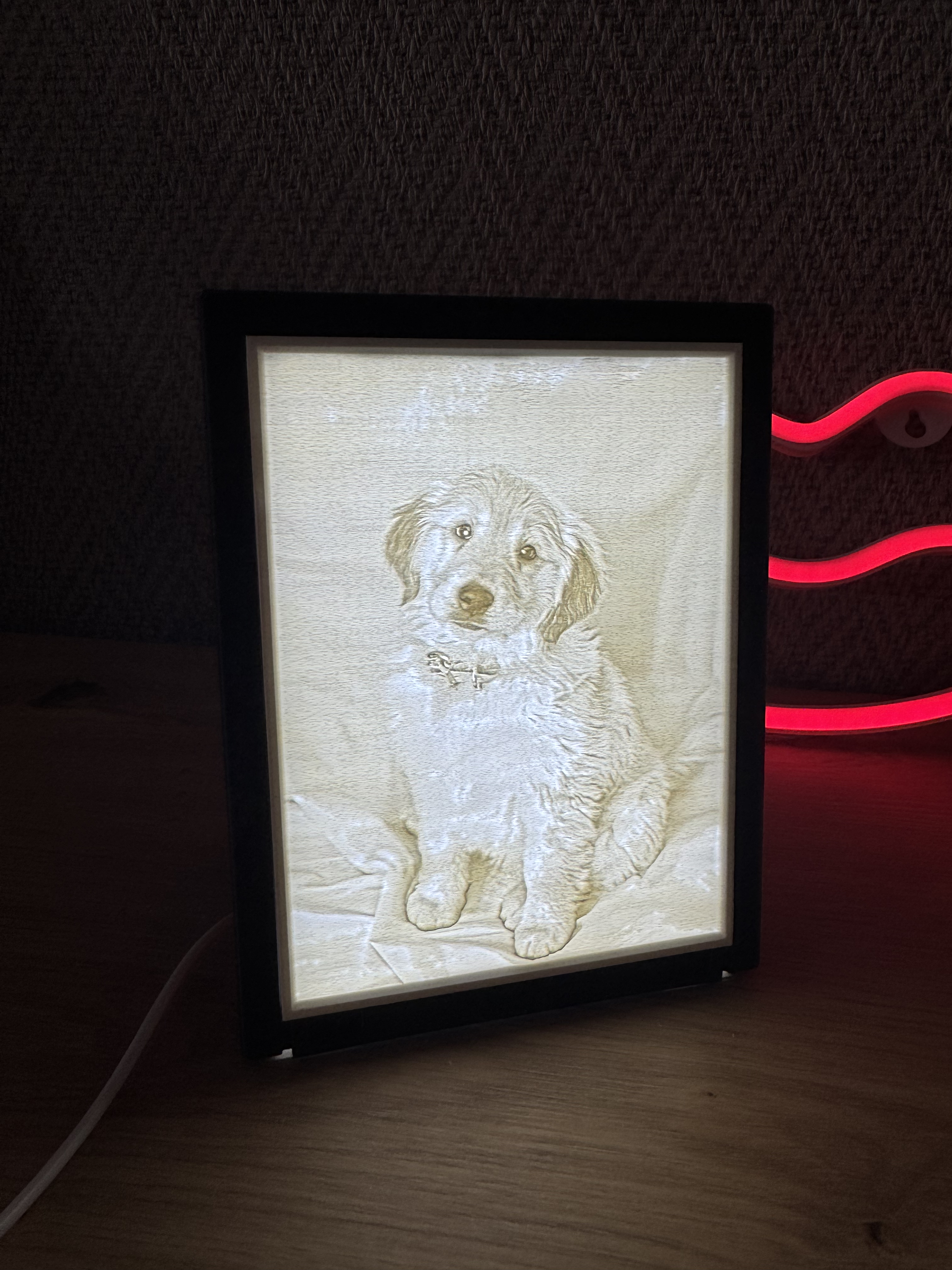 Lampka LED z Grawerem Zdjęcia – Personalizowana Rama na Prezent
